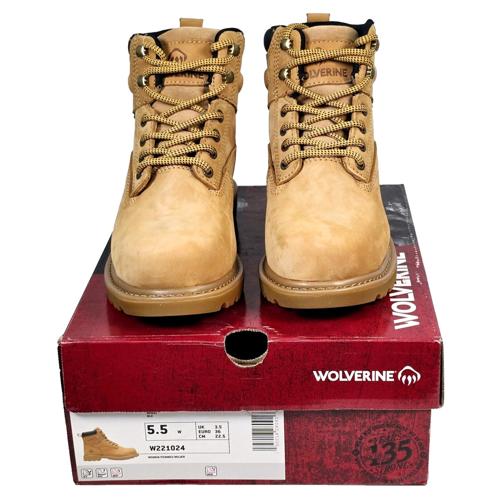 Wolverine Floorhand Insulated Steel-Toe 6" Women's 5.5W Brown Work Boots W221024